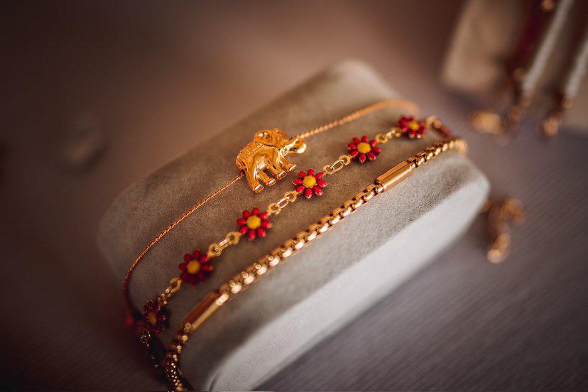 Golden Bloom Bracelets Trio