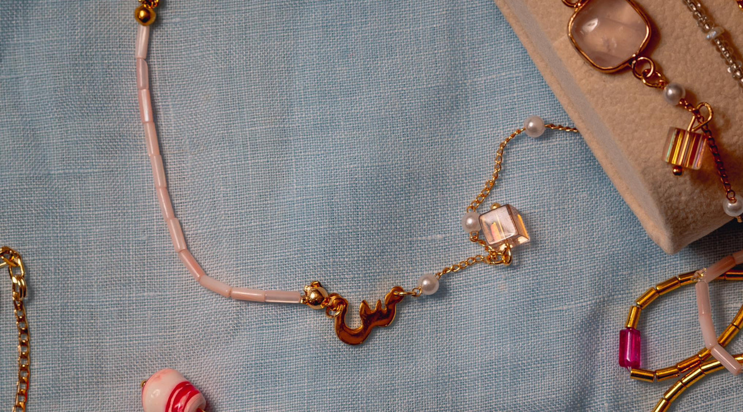 Mermaid Letter Charm Bracelet