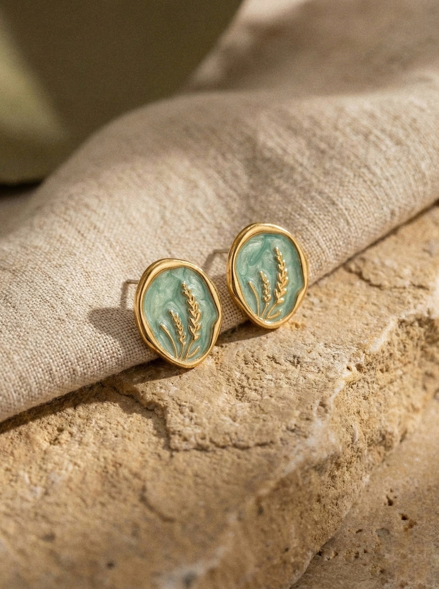 Leafline Enamel Studs