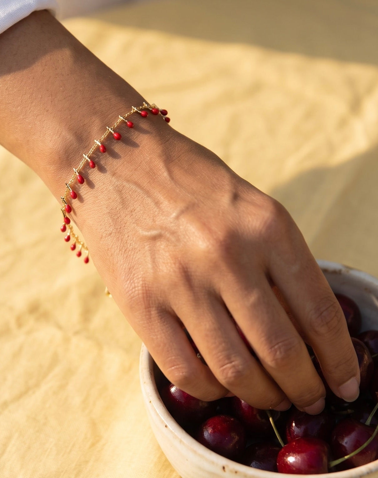Cherry Drop Bracelet
