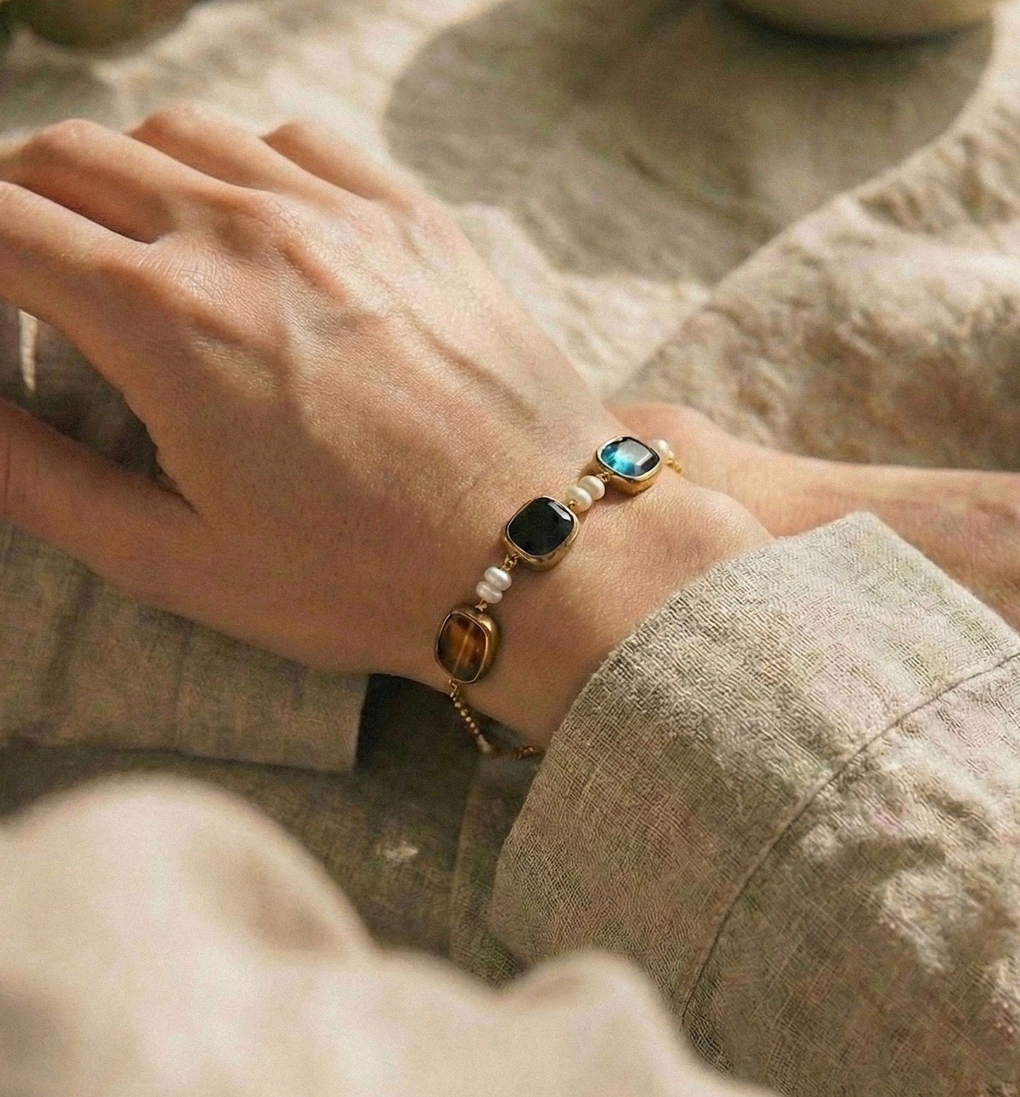 Tinted Tiles Slider Bracelet