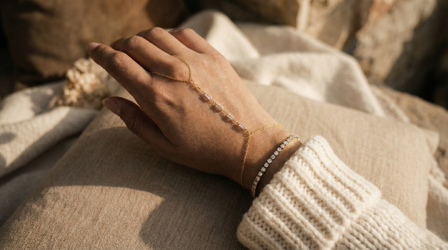 Crystal Line Hand Chain