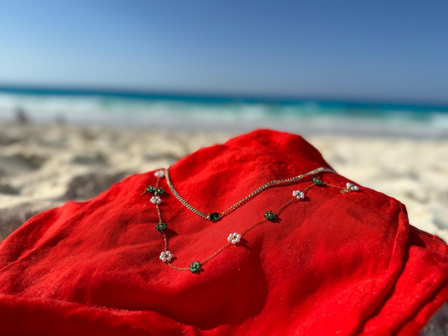 Green Everbloom Necklaces Set