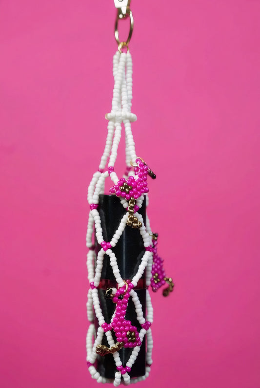 Flamingo Beaded Gloss Mesh Sleeve