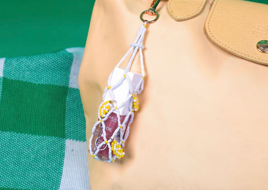 Lemon Beaded Gloss Mesh Sleeve