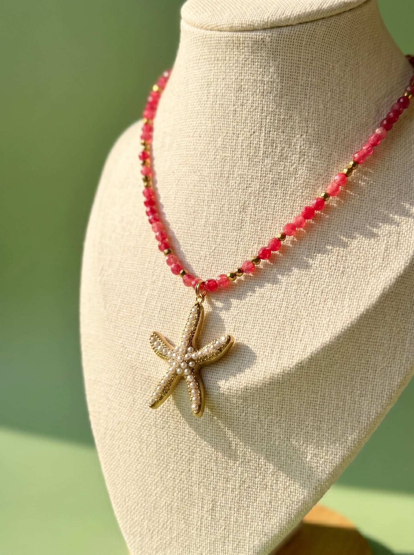 Pink Starfish Necklace