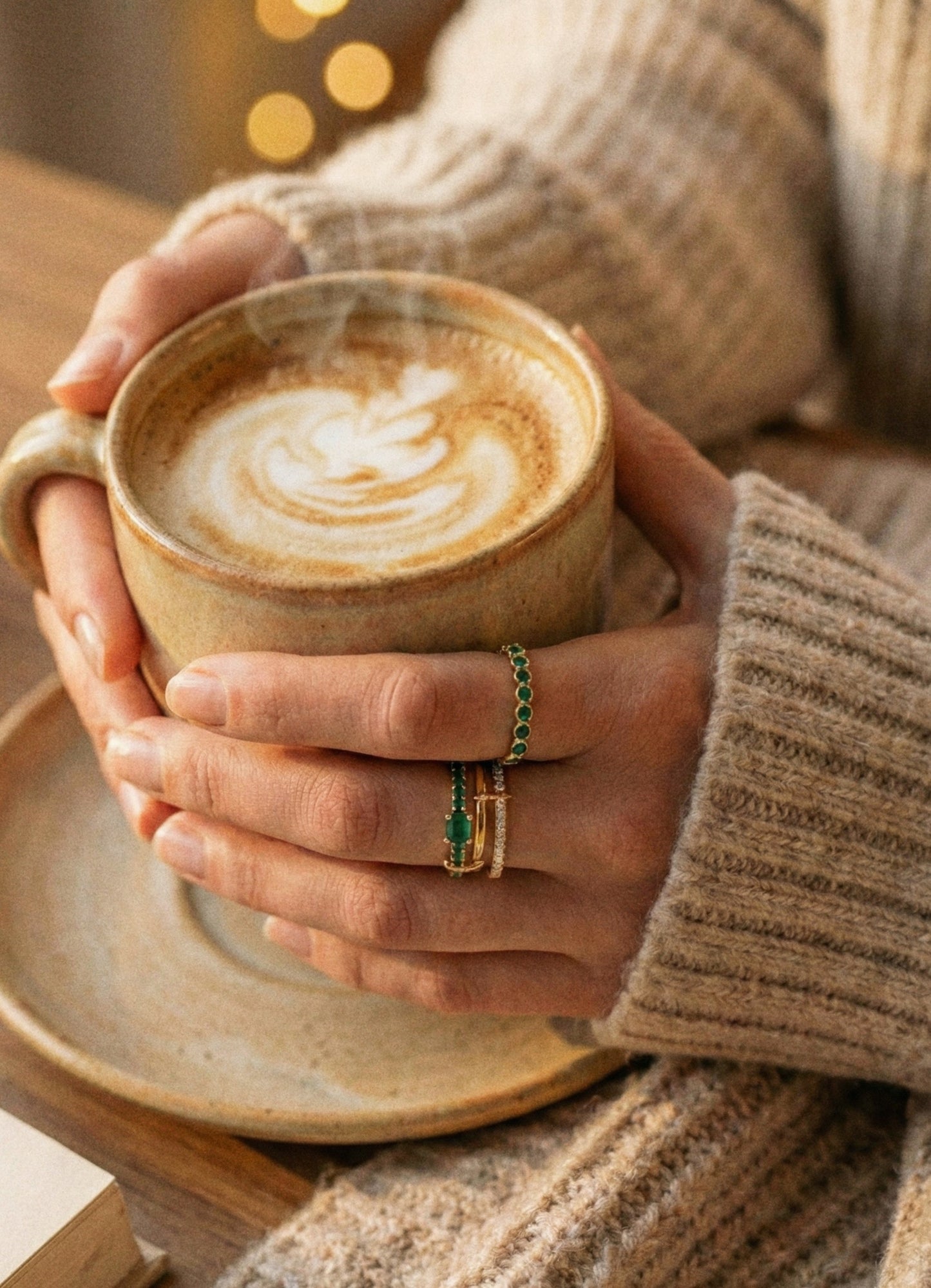 The Green Glow Stack Rings