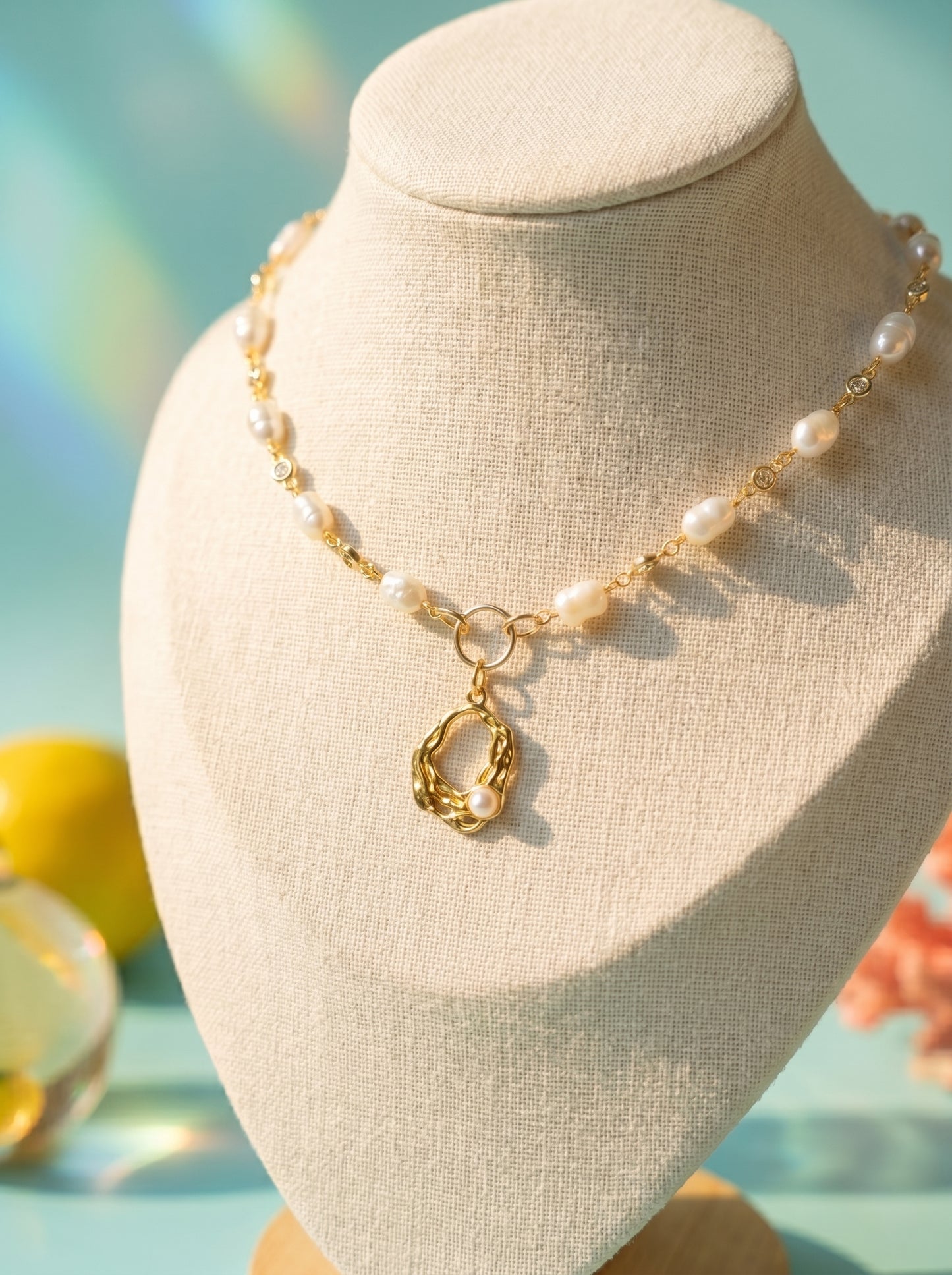 Vanilla Ripple Pearl Necklace