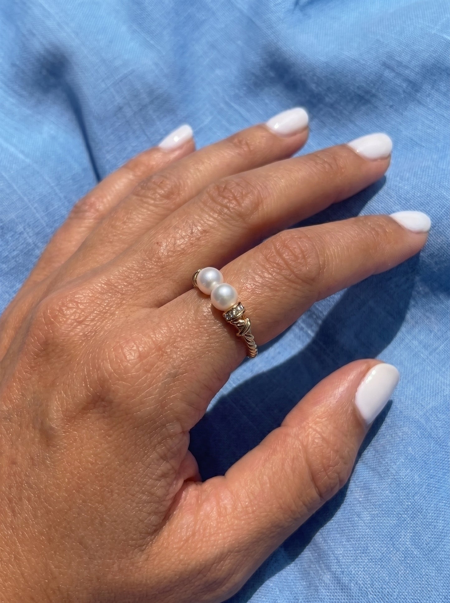 Pearl Duet Ring