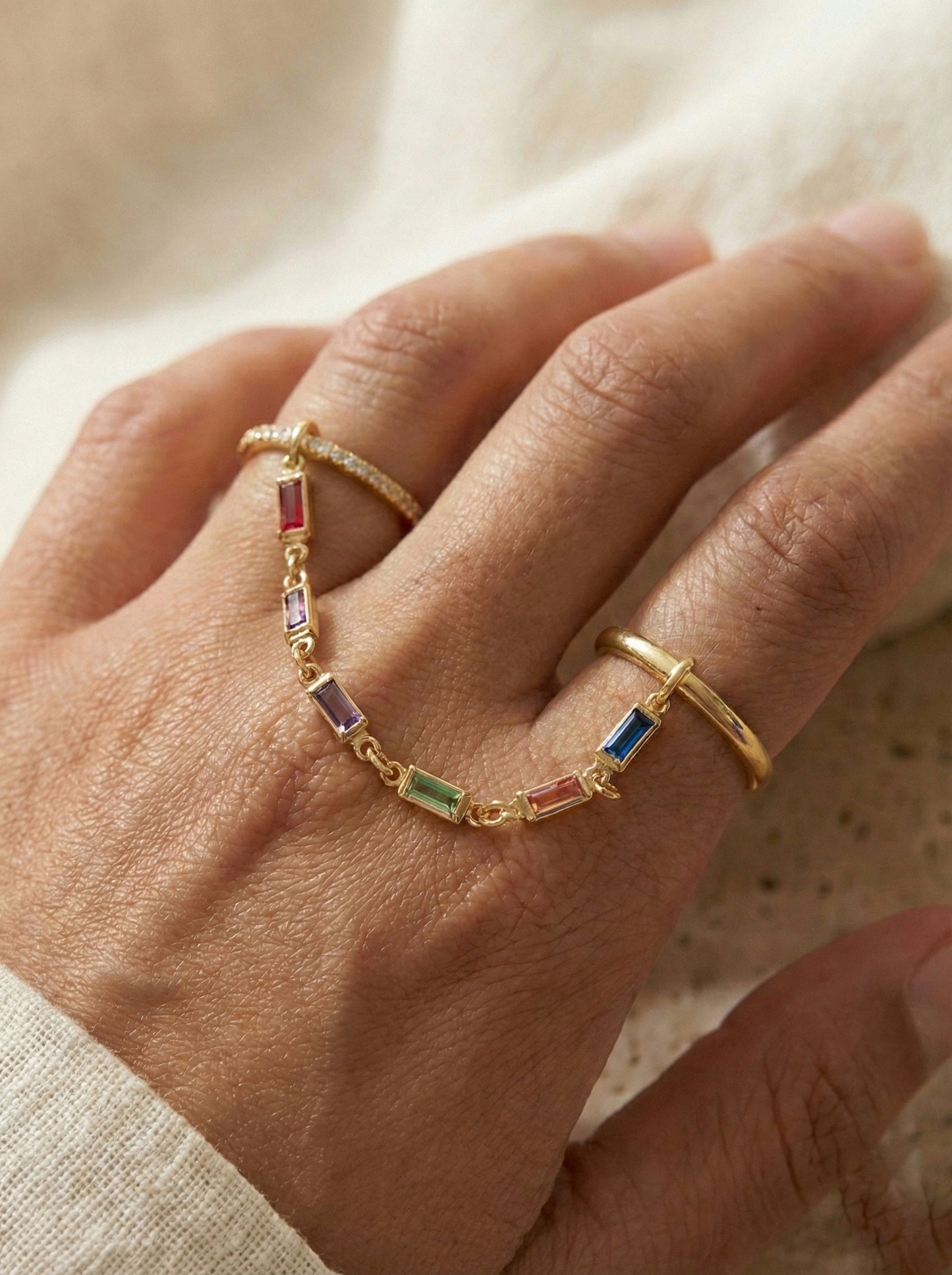 Chromatic Links Chain Ring