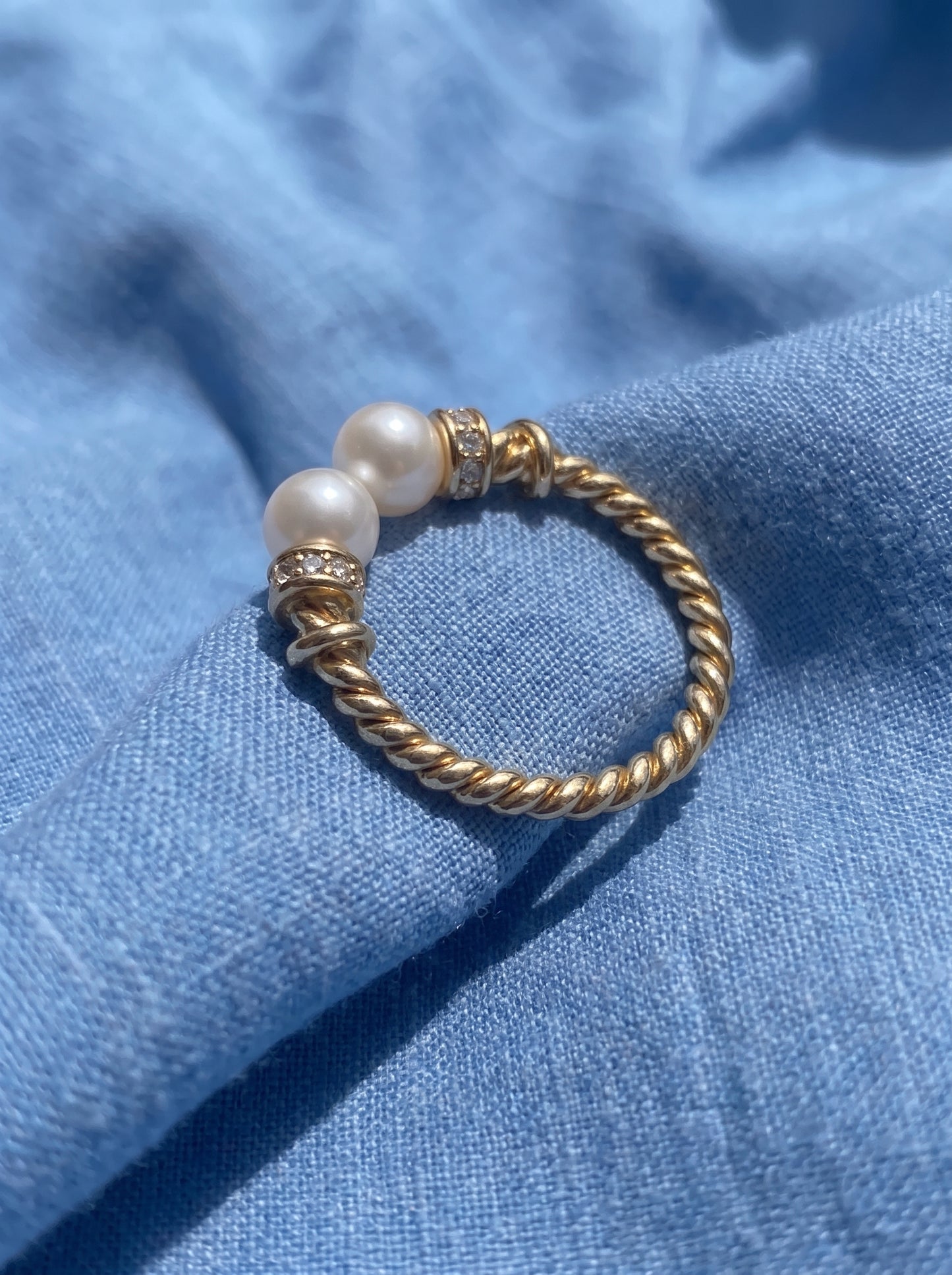 Pearl Duet Ring