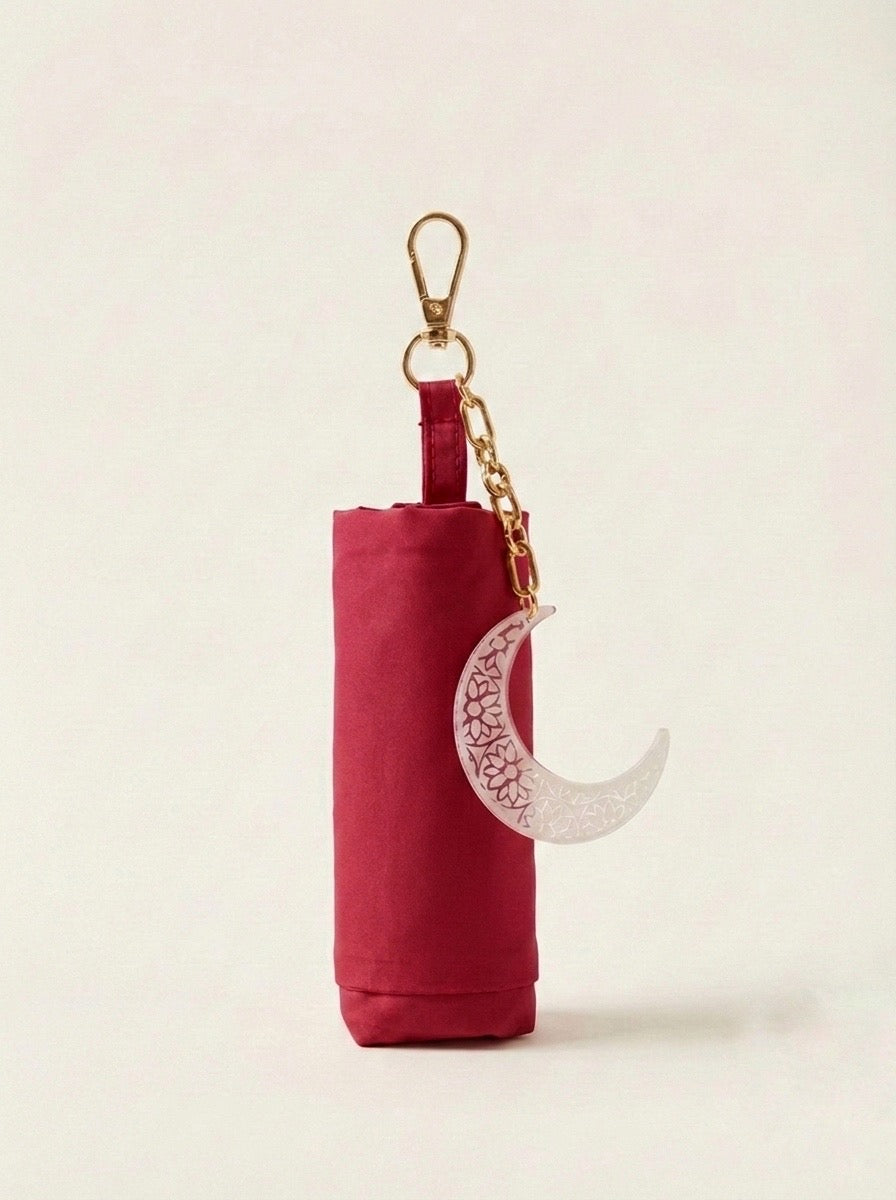 Crimson Red Pocket Prayer Mat Keychain