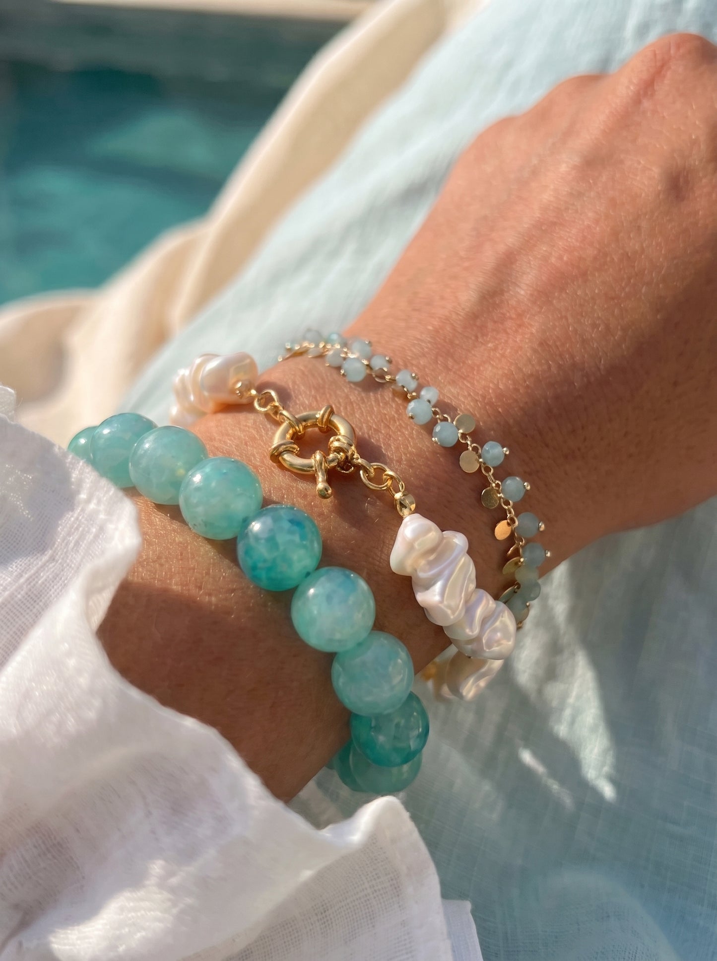 Seafoam Glow Bracelets set