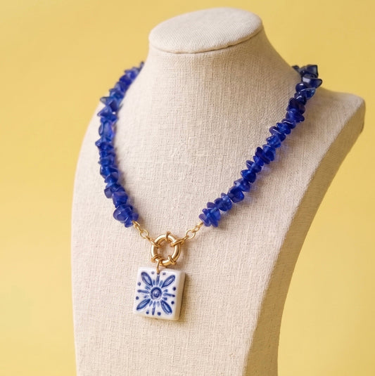 Azure Tile Necklace