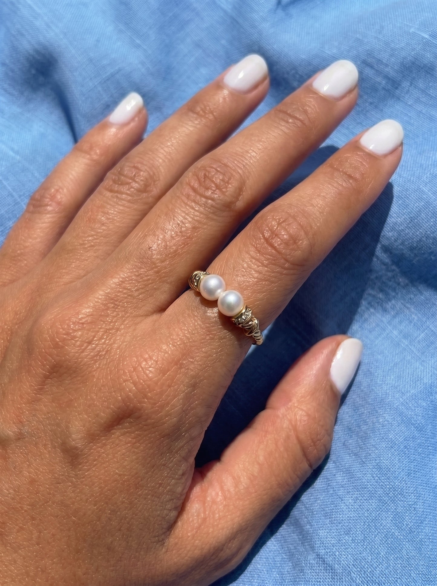 Pearl Duet Ring