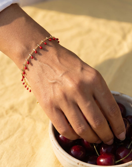 Cherry Drop Bracelet