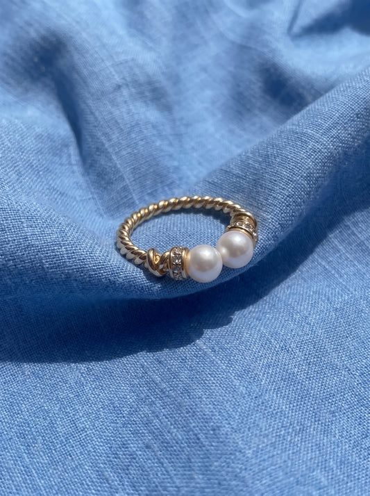 Pearl Duet Ring
