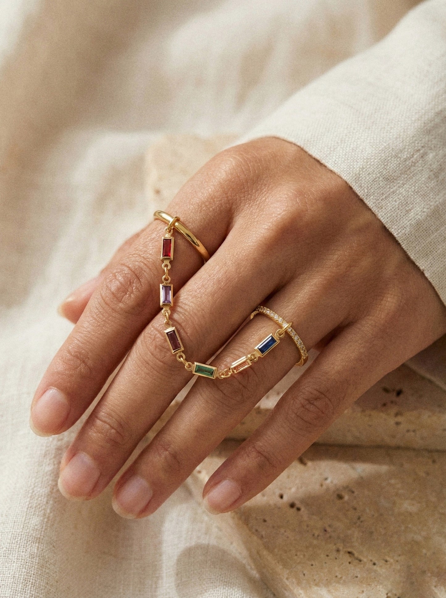 Chromatic Links Chain Ring