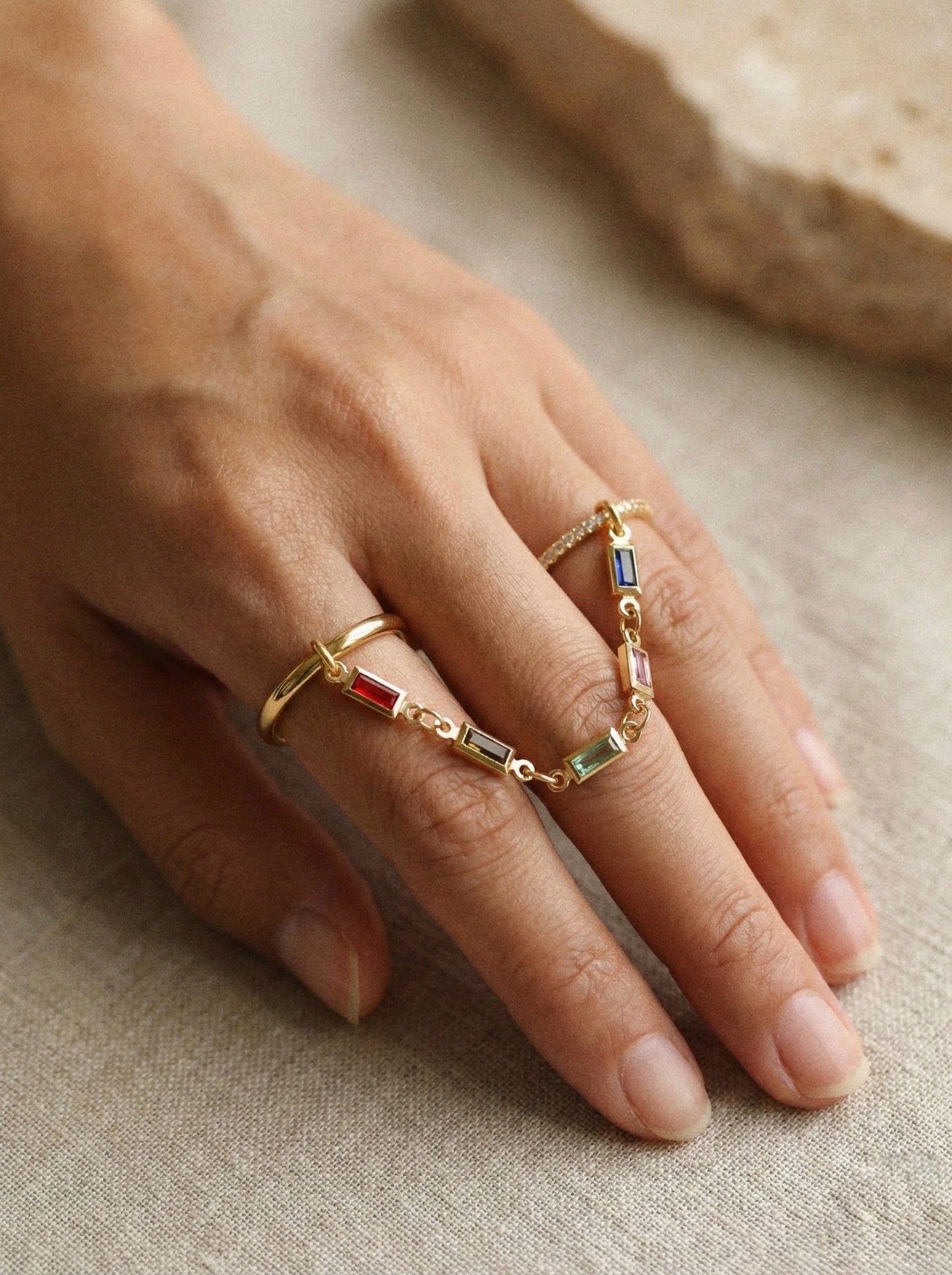 Chromatic Links Chain Ring