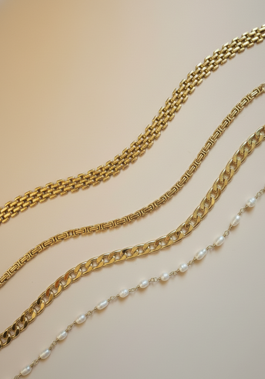 Golden Harmony Necklaces Set
