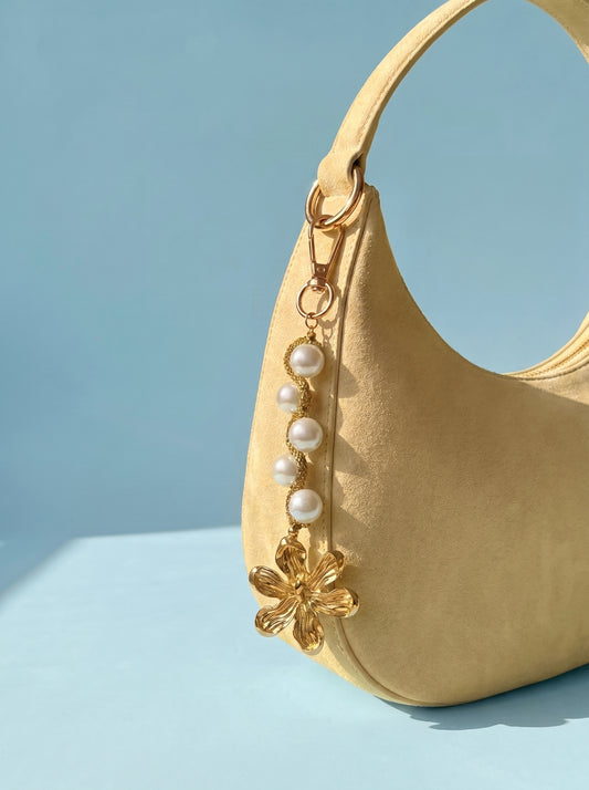 Golden Blossom Bag Charm