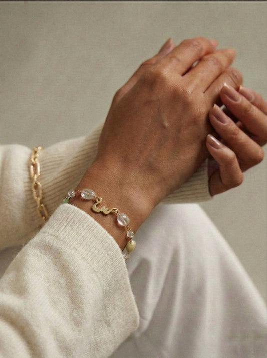 Neutral Initial Bracelet