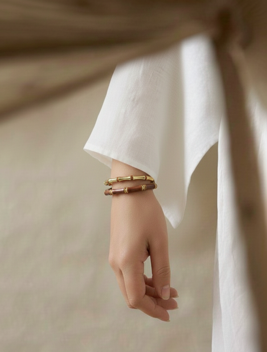 The Brown Lyra Bangle Set