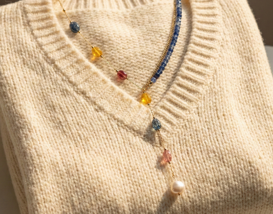 Popstone Drop Lariat Necklace