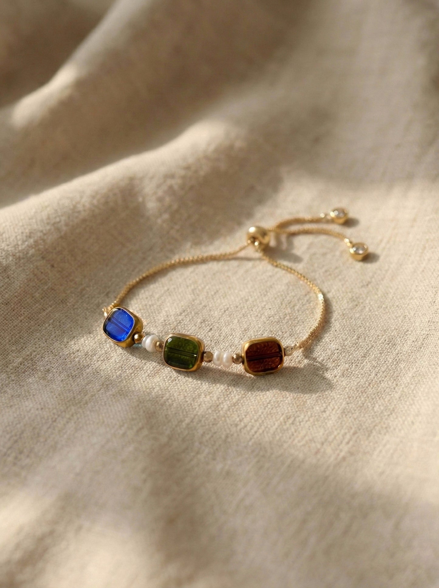 Tinted Tiles Slider Bracelet