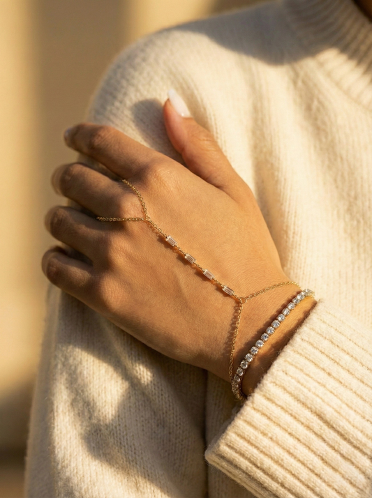 Crystal Line Hand Chain