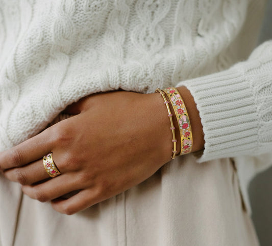 Rose Petals Enamel Set