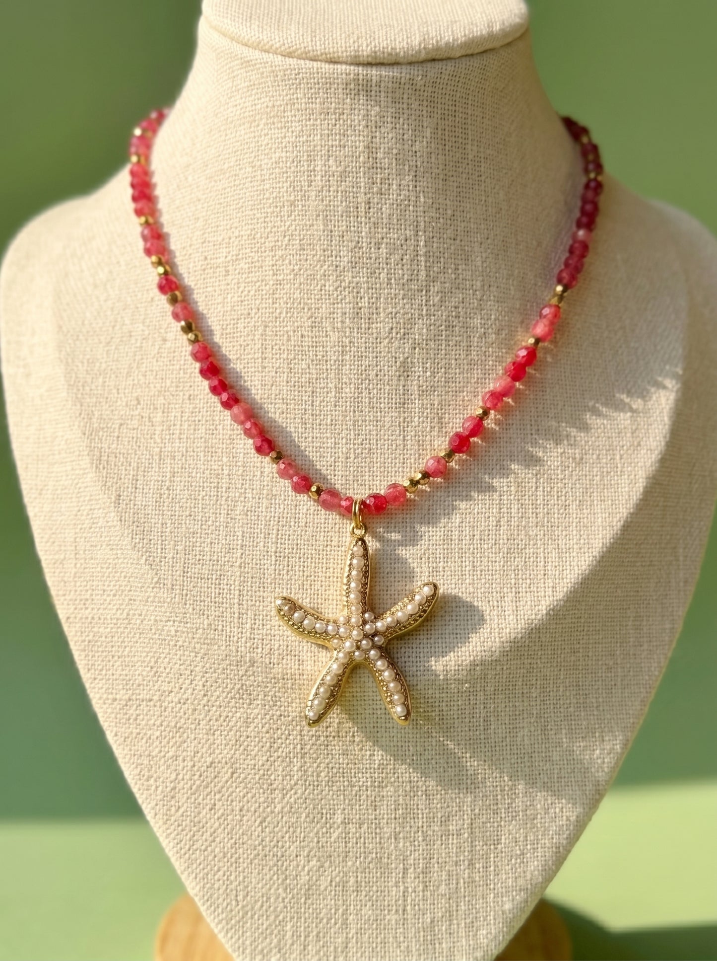 Pink Starfish Necklace