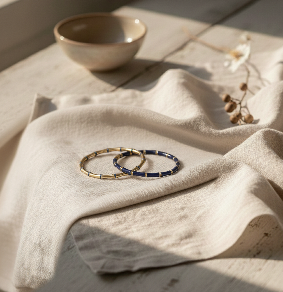 The Blue Lyra Bangles Set