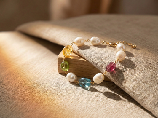 Lumi Stone Pearl Bracelet