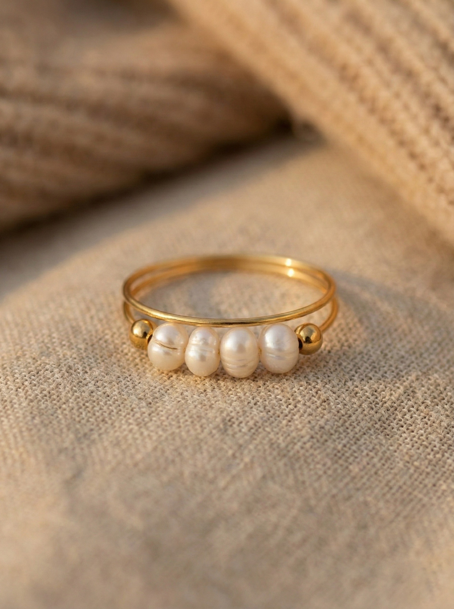 Pearl Row Ring