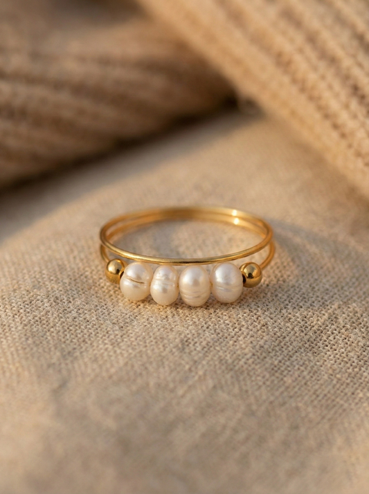 Pearl Row Ring