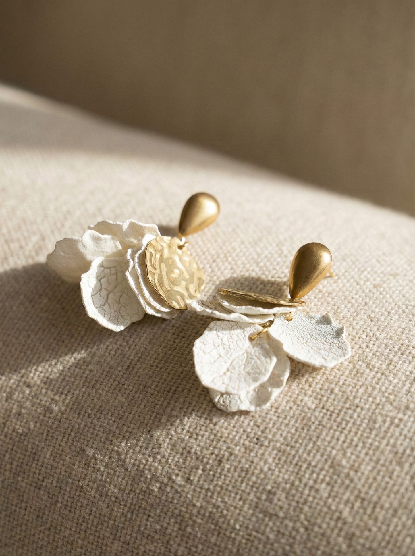 Ivory Petal Earrings