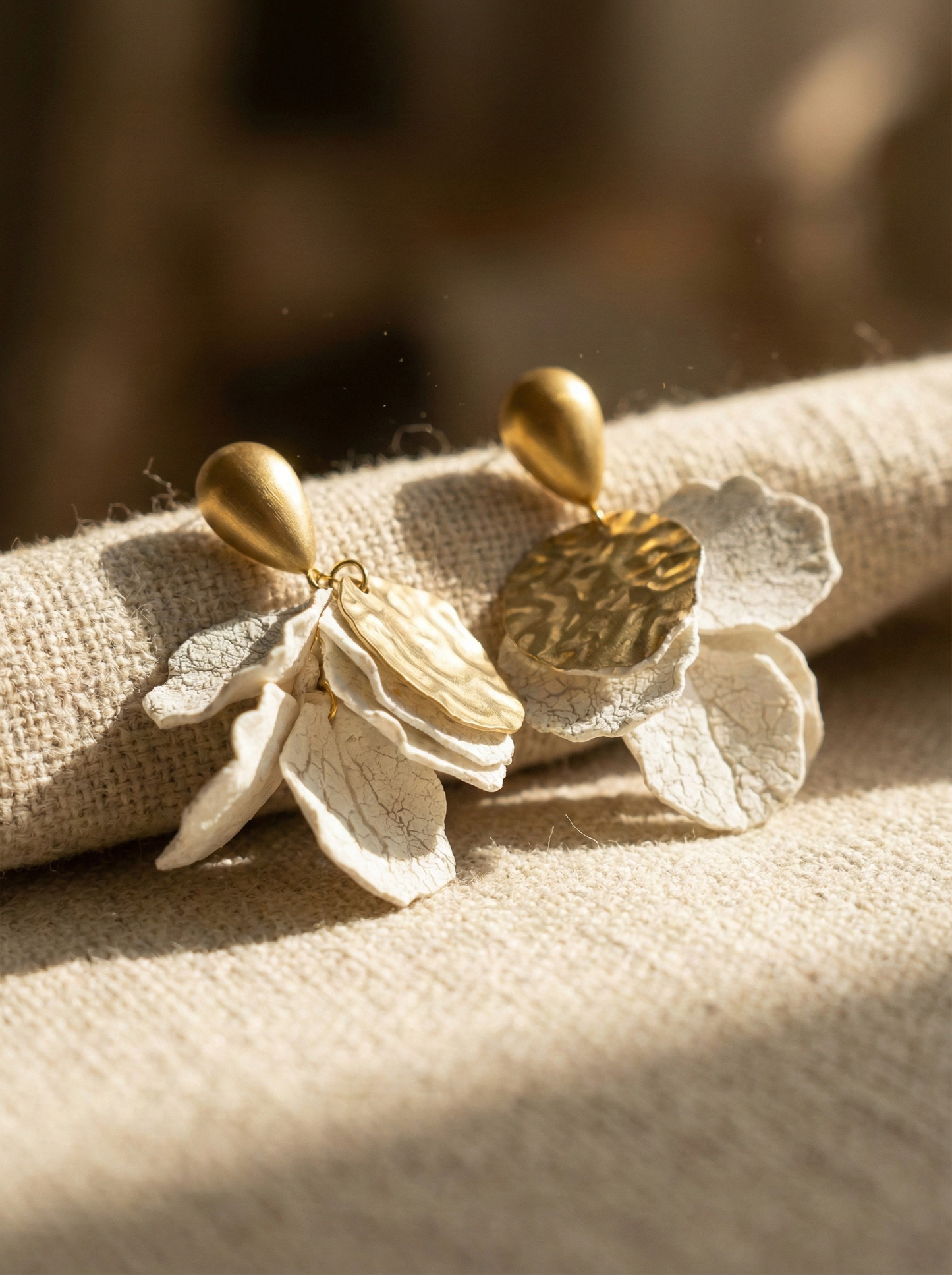 Ivory Petal Earrings
